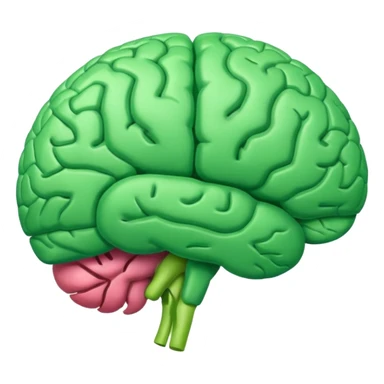 green brain with health logo plus on it sticker