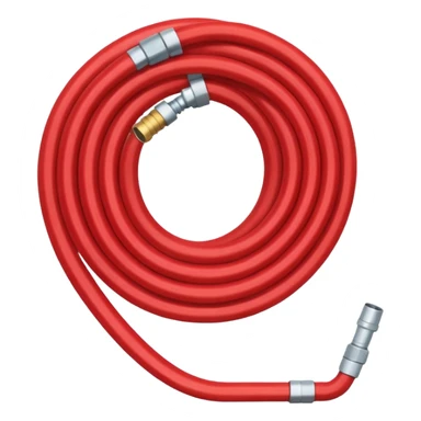 A red Hose – coiled water hose sticker