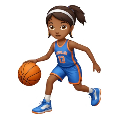 ￼a Indian girl with a basketball instead of the lower half of her body sticker