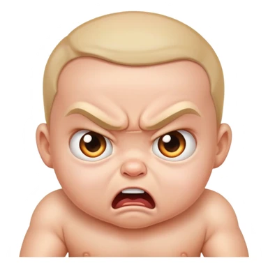 Angry baby sticker