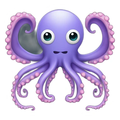 Octopus shaking tentacles  sticker