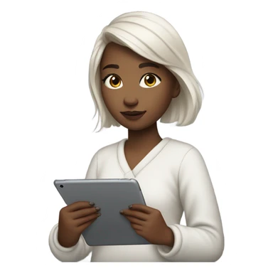 girl drawing on ipad with her Apple Pencil  sticker