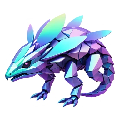 Futuristic complex iridescent aesthetic-scenery-Fakémon-creature sticker