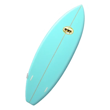 pastel blue tropical surfboard sticker