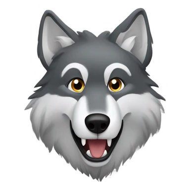 wolf saying skibidi sticker