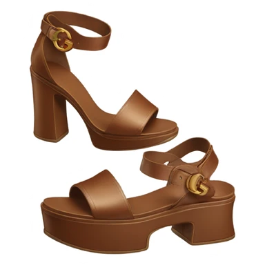 Platform Gucci sandals brown  sticker