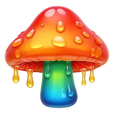 gummy neon melting mushroom  sticker