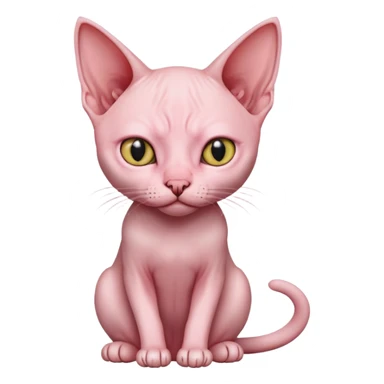 Hairless cat sitting sticker
