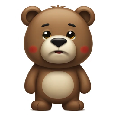 Un oso con moño y mandando beso sticker