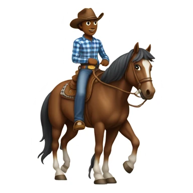 cowboy riding a horse sticker
