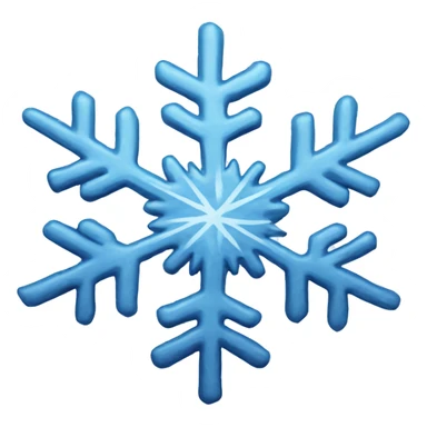 Blue icey snowflake  sticker