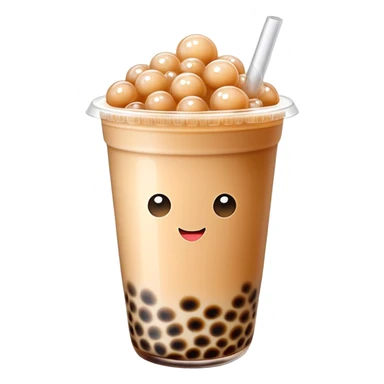 bubble tea brown sticker