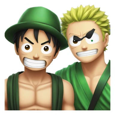 roronoa zoro and luffy sticker