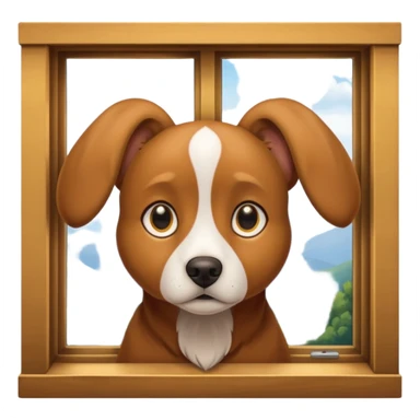 dog near window sticker