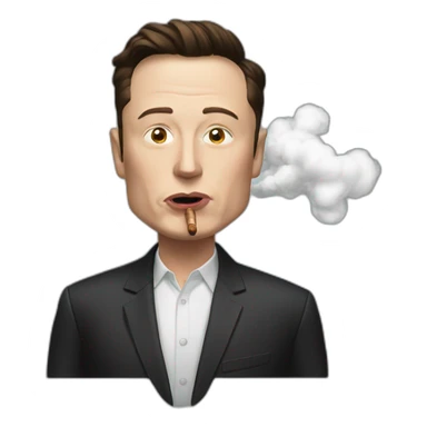 smoking elon musk sticker