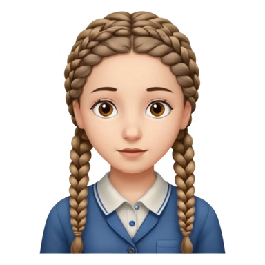 young modest jewish girl braids sticker