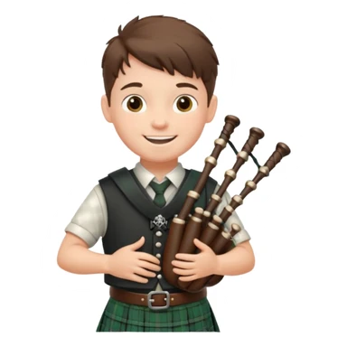 Scotch boy playing bag pipe sticker