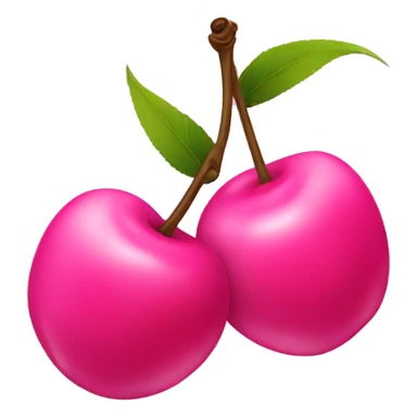 a pair of pink cherry sticker