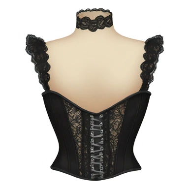 black lace corset sticker