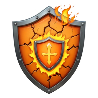 burning shield sticker