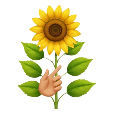 sonnenblumenstrauch  ohne personen, aber mit ok zeichen sticker