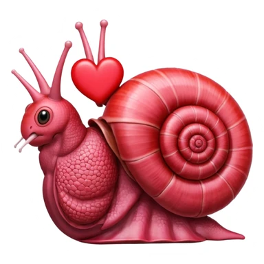 snail + anatomical heart sticker