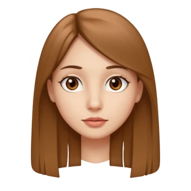 JE VOUDRAIS UNE FILLE AUX YEUX MARRONS UN PETIT NEZ LES LEVRE MOYENNE AVC DES CHEVEUX LISSE DETACHE MARRON CLAIR long  sticker