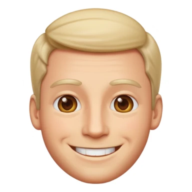 man standing proudly on a mountain summit, apple style emoji sticker