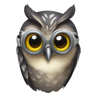 Owl wearing a gass mask sticker