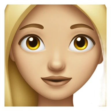 Blonde girl in love with eyes heart  sticker