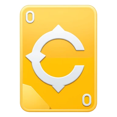 Yellow Uno reverse card emoji sticker