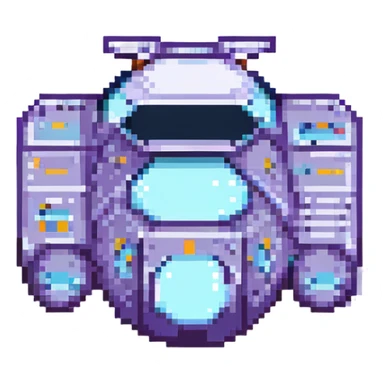 space cruiser pixel art sticker