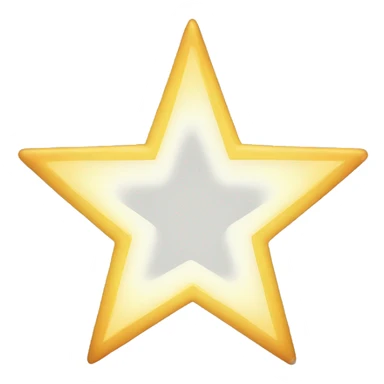Five-pointed star, where one of them becomes a ray sticker