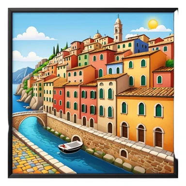 postcard of italy sticker