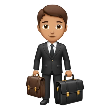 lawyer with briefcase and suit sticker