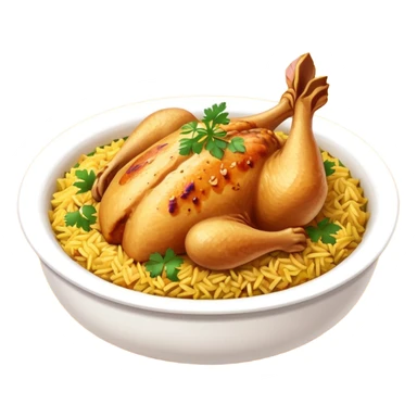 Karachi chicken Biryani emoji with leg piece  sticker
