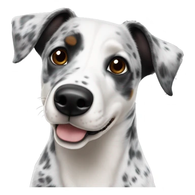 Blue heeler pointer mix black and white floppy ears sticker