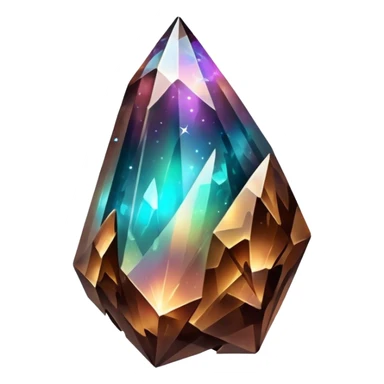 brown iridescent nebula crystal shard sticker