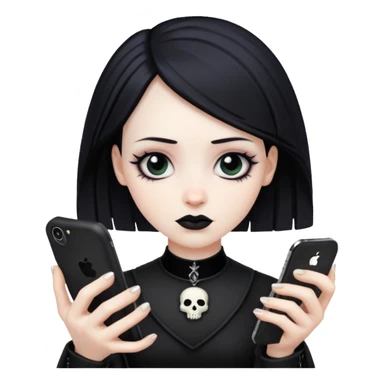 goth scrolling phone sticker