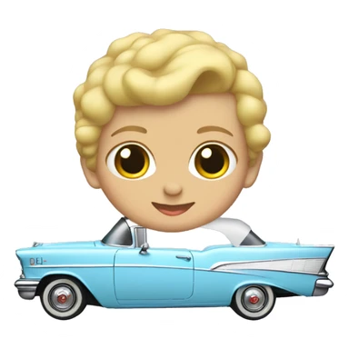 baby blue 1957 chevy bel air sticker