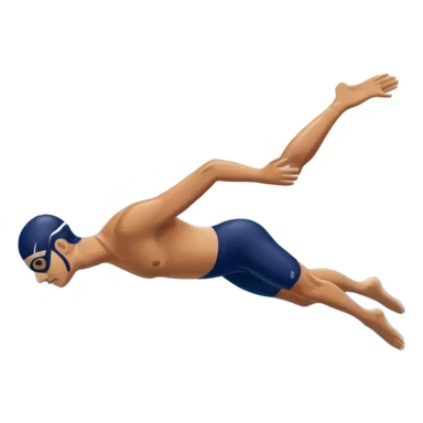 swimmer diving into a swimming pool, side profile view, smooth gradients, clean lines, realistic proportions. sticker