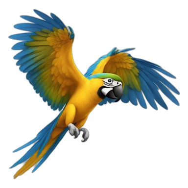 Blue And Gold Macaw Flying sticker