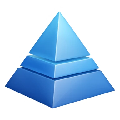 pyramid with three layers (blue) sticker