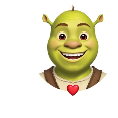 Shrek sending love sticker