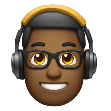 Emojis con audifonos sticker