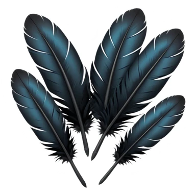 bundle of black feathers sticker