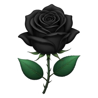 black rose, without green leaves, just flower sticker