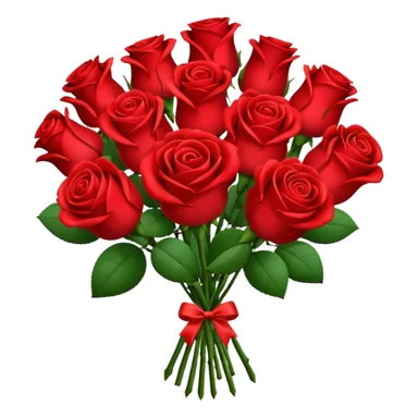 Bouquet roses satin sticker