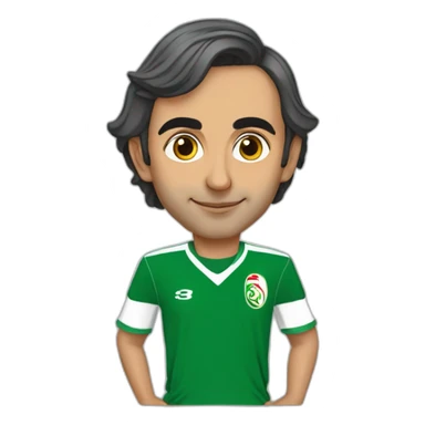 Eric Zemmour with an Algerian football team jersey sticker