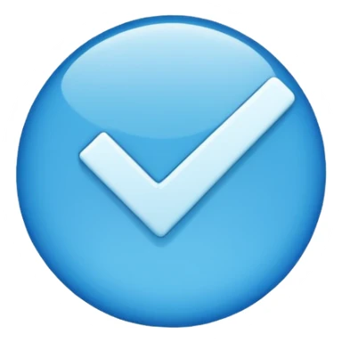 Make me an emoji thats look exactly like the TikTok verified emoji a blue tick sticker